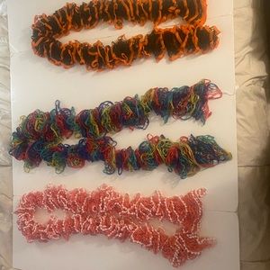 Hand knitted scarves